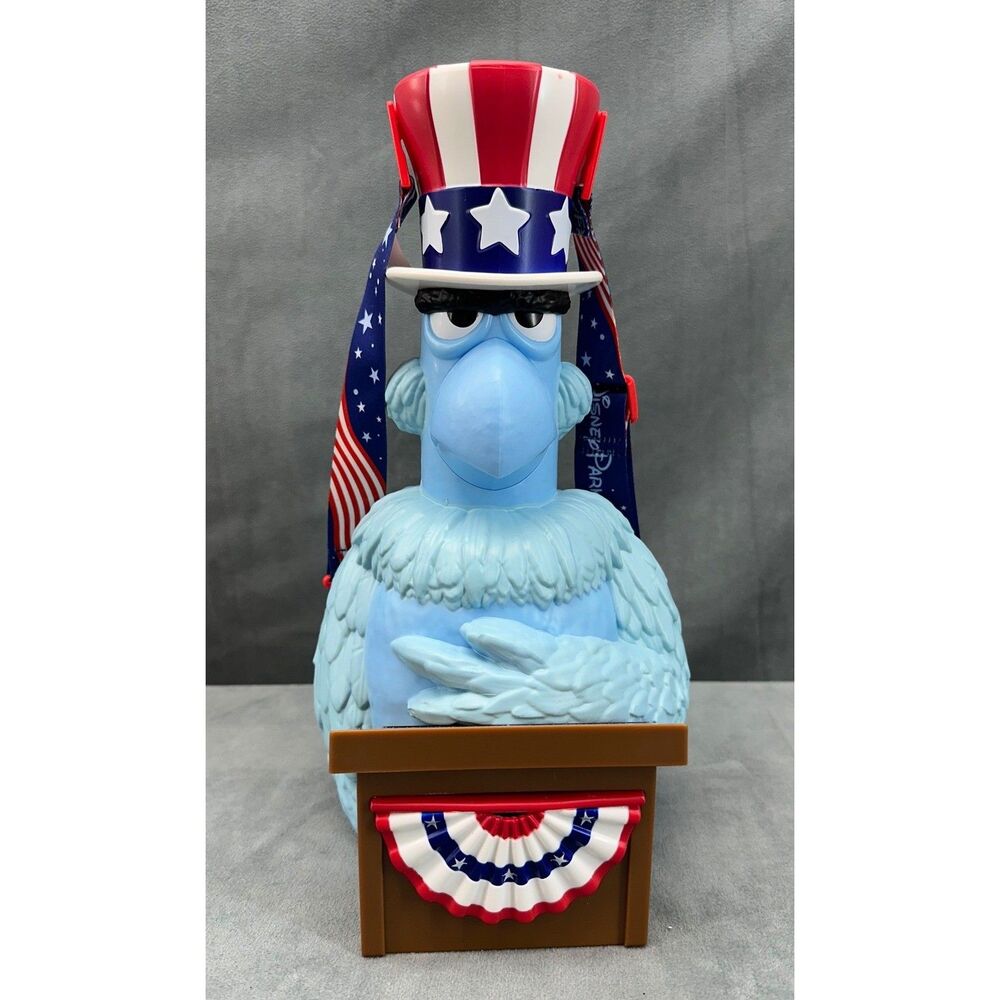 Disney Parks Sam the Eagle Muppets Patriotic Popcorn Bucket Lanyard 2026 Freedom